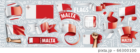 Vector set of the national flag of Malta in various creative designs 66300100