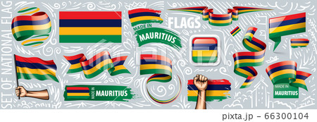 Vector set of the national flag of Mauritius in various creative designs Vector set of the national flag of Mauritius in various creative designs 66300104