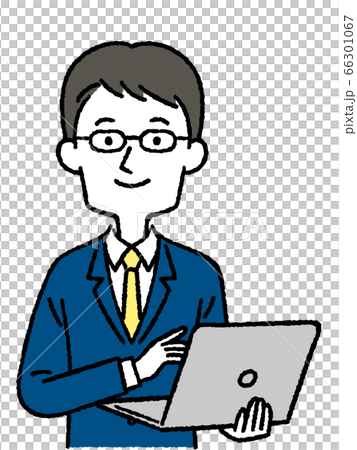 解釋與個人計算機的商人 66301067