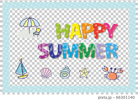 夏季材料夏季拜訪HAPPY SUMMER明信片 夏季材料夏季拜訪HAPPY SUMMER明信片 66301140