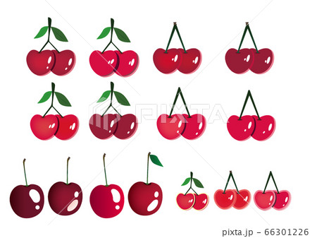 フルーツ 果物 チェリーのイラスト素材
