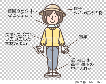 Outfits Against Insect Bites Weeding Hiking Etc Stock Illustration