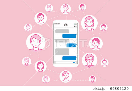 Chat app vector illustration smartphone 66305129