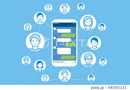 Chat app vector illustration smartphone 66305131