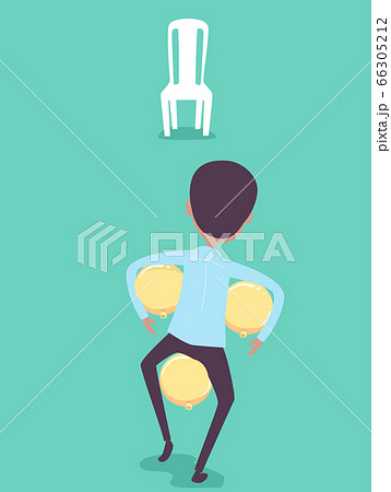 Man Office Balloon Race Game Illustration 66305212