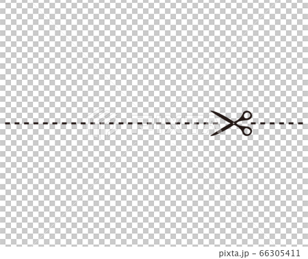 キリトリ線のベクターイラスト ハサミ キリトリ線のベクターイラスト ハサミ 66305411