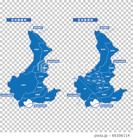 石狩振興局地図 シンプル青 市区町村 石狩振興局地図 シンプル青 市区町村 66306114