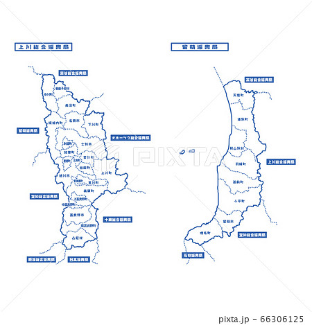 上川総合振興局・留萌振興局地図 シンプル白地図 市区町村 上川総合振興局・留萌振興局地図 シンプル白地図 市区町村 66306125