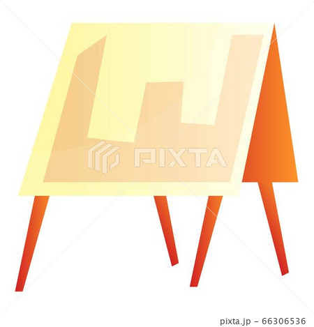 Wood easel icon, cartoon style 66306536