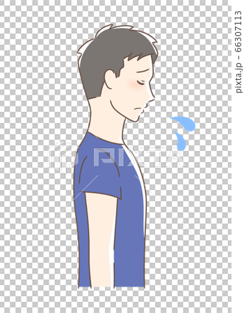 一個可悲的男人的側面 66307113