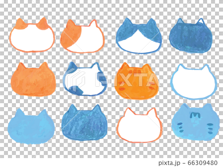 Hand drawn cat illustration set 66309480