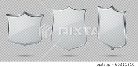Glass shield. Blank transparent glass panel with reflection, award trophy, certificate or defense sign template front, angle view vector set Glass shield. Blank transparent glass panel with reflection, award trophy, certificate or defense sign template front, angle view vector set 66311310