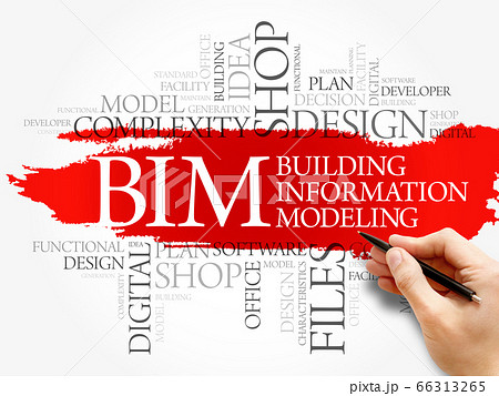 BIM - building information modeling word cloud 66313265
