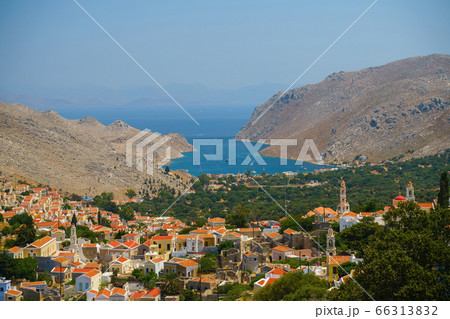 Panoramic view of Symi island in Greece Panoramic view of Symi island in Greece 66313832