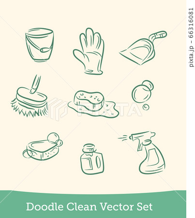 doodle clean set isolated on white background. Vector doodle clean set isolated on white background. Vector 66316081