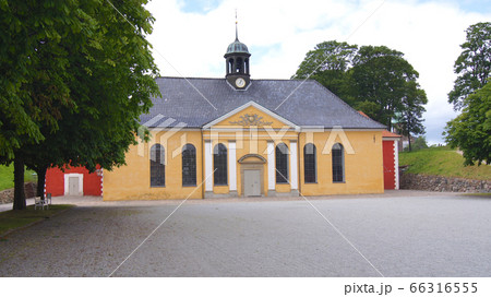 COPENHAGEN, DENMARK - JUL 06th, 2015: The Kastelskirken, the church at the Kastellet, the citadel of Copenhagen 66316555