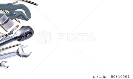 3d Composition of set tools of mechanic, isolated 3d Composition of set tools of mechanic, isolated 66316561