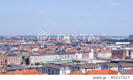 COPENHAGEN, DENMARK - JUL 06th, 2015: Skyline of Copenhagen from Vor Frelsers Kirke Church of Our Saviour COPENHAGEN, DENMARK - JUL 06th, 2015: Skyline of Copenhagen from Vor Frelsers Kirke Church of Our Saviour 66317327