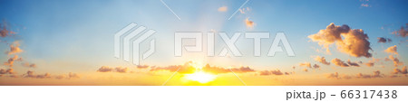 Sunset sky clouds background. Beautiful landscape 66317438