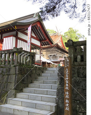 鹿児島神宮の本殿横の石段 鹿児島神宮の本殿横の石段 66317477