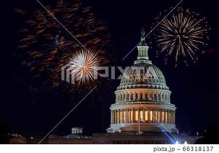 Celebratory fireworks of Independence day United 66318137