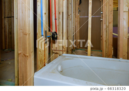 New under construction bathroom with interior New under construction bathroom with interior 66318320