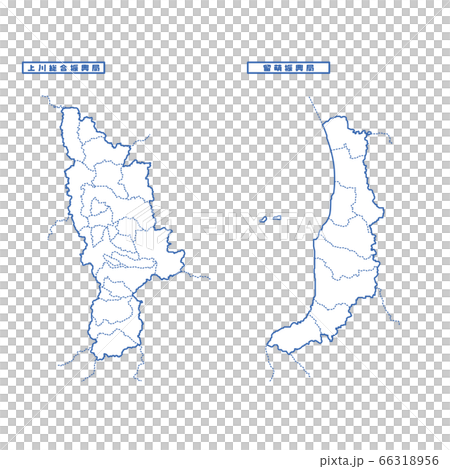上川総合振興局・留萌振興局地図 シンプル白地図 市区町村 66318956