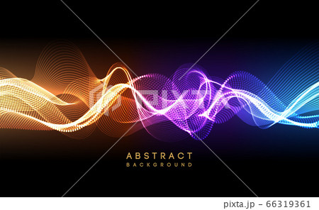 Hi-tech futuristic techno background, neon shapes and dots. Technology connection, big data, dotted structure 66319361