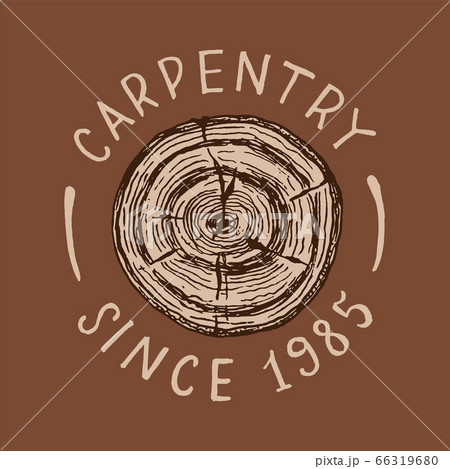 Cross section of the tree. Wood label for Workshop or signboards. Vintage logo, Badge for typography Cross section of the tree. Wood label for Workshop or signboards. Vintage logo, Badge for typography 66319680