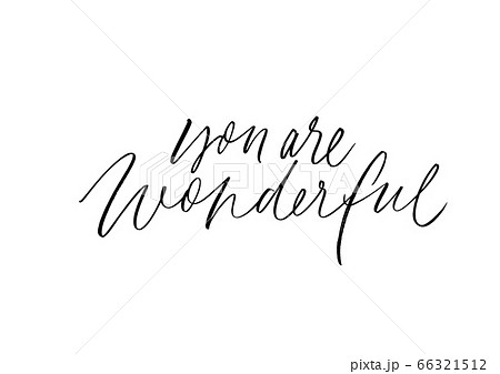 You are wonderful ink pen vector lettering You are wonderful ink pen vector lettering 66321512