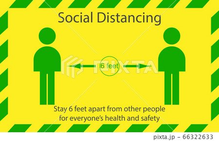 Icon people concept Social Distancing stay 6 feet apart from other people, the practices put in place to enforce social distancing, vector illustration Icon people concept Social Distancing stay 6 feet apart from other people, the practices put in place to enforce social distancing, vector illustration 66322633