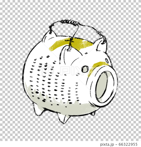 蚊遣りブタ 版画風 蚊遣りブタ 版画風 66322955
