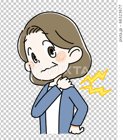 肩をもむシニア女性 66323677