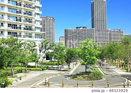 東京　晴海湾岸エリア高層マンションの都市風景（オリンピック選手村マンション）） 66323929