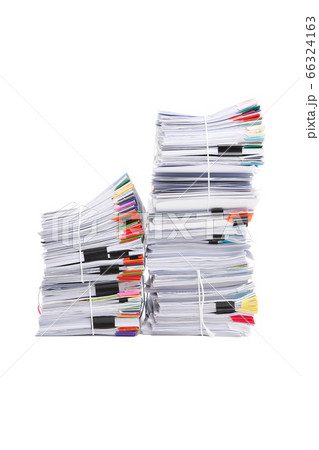 Stack of business papers isolated on white Stack of business papers isolated on white 66324163