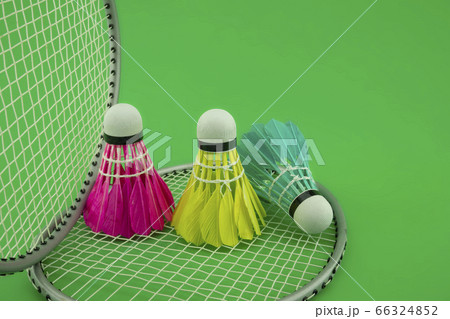 Badminton rackets and feathered shuttlecocks Badminton rackets and feathered shuttlecocks 66324852