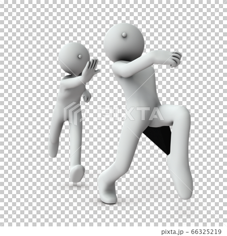 横領し逃走する犯人と追跡者。3Dイラスト。 横領し逃走する犯人と追跡者。3Dイラスト。 66325219