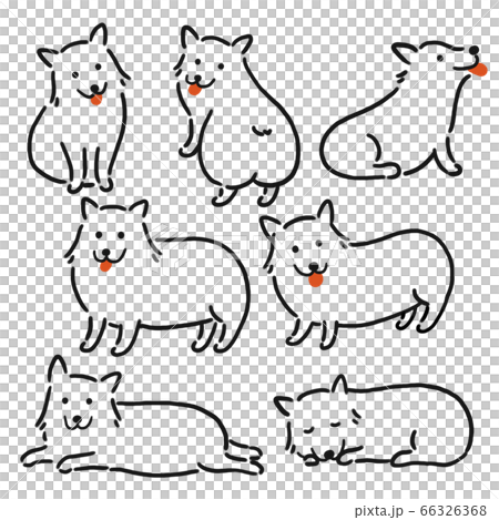 コーギー 線画 イラスト コーギー 線画 イラスト 66326368