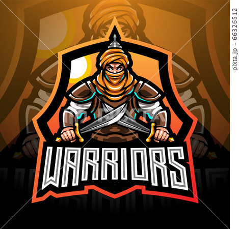Warriors esport mascot logo design 66326512