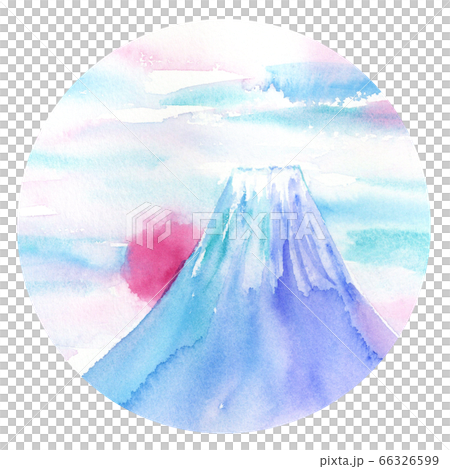 朝焼けの富士山 水彩イラスト 朝焼けの富士山 水彩イラスト 66326599