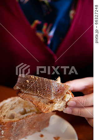 Marinated Mojama Tuna with 7 spices at Casa Montana. Valencia - Spain 66327248