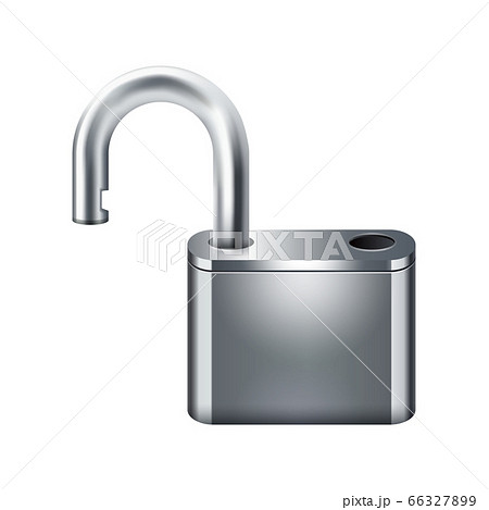 Open metal padlock Open metal padlock 66327899