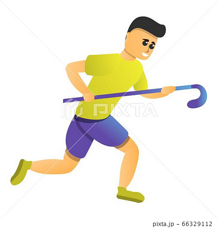 Field hockey player icon, cartoon style Field hockey player icon, cartoon style 66329112