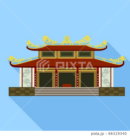 Vietnam temple icon, flat style Vietnam temple icon, flat style 66329340
