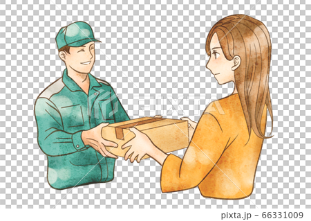 Person using home delivery service 66331009