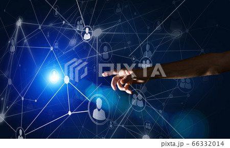 Creating modern wireless technologies as means of communucation and networking on dark background Creating modern wireless technologies as means of communucation and networking on dark background 66332014