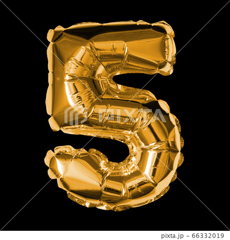 Gold Foil Balloon - 3D Number Gold Foil Balloon - 3D Number 66332019