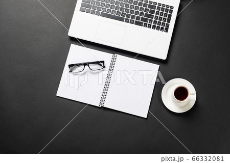 Still life of office workplace with laptop Still life of office workplace with laptop 66332081