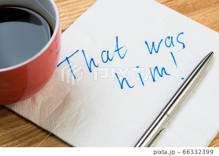 Romantic message written on napkin Romantic message written on napkin 66332399