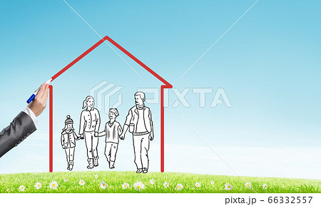 Happy family in house Happy family in house 66332557